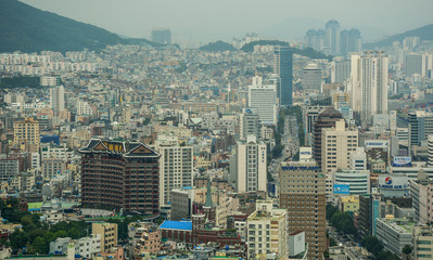 Fototapeta premium Aerial view of Busan, South Korea