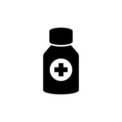 medicine bottle icon vector