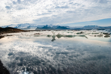 the glaciers of Vatnajokull, Iceland