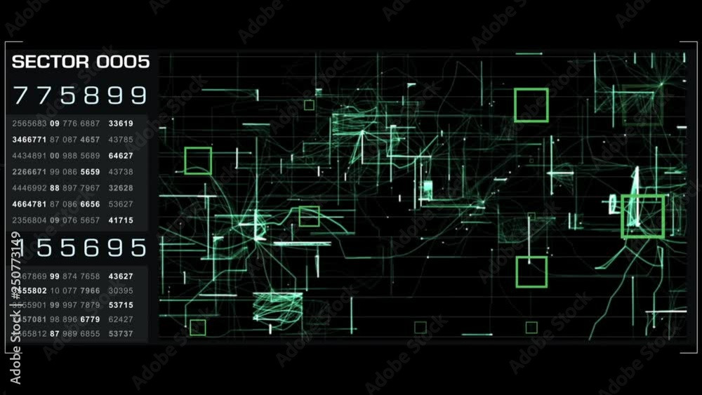Leinwandbilder Futuristic motion graphic elements user interface head up display screen with digital data telemetry information display for digital background computer desktop display screen