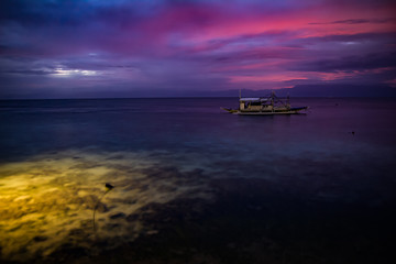 Naklejka premium Sunset in Moalboal, Cebu