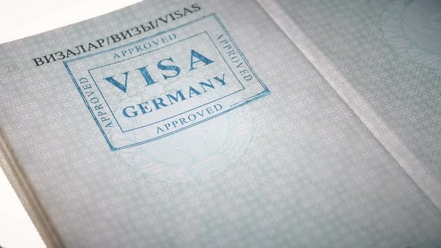 put a stamp in the passport: Germany visa, approved