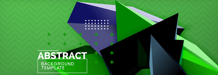 Abstract background, colorful minimal abstract triangle composition