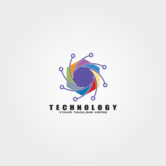 Technology logo templates. vector logos for business corporate, element, illustration.
