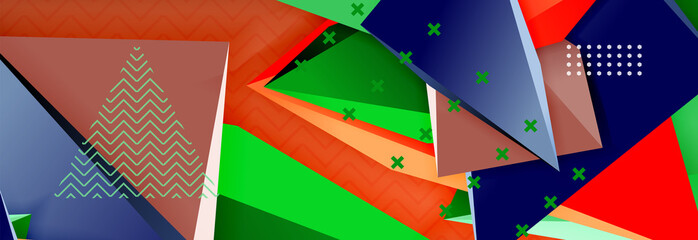 3d triangular vector minimal abstract background design