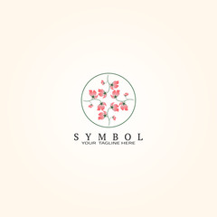 Nature flower flat icon for apps or website