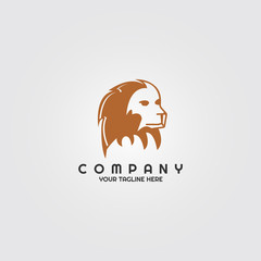 Monkey logo template, vector logo for business corporate, illustration.