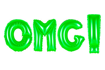 acronym and abbreviation, omg, green color