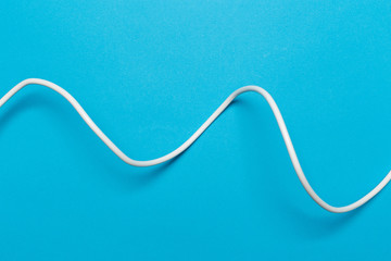 cable on a blue background