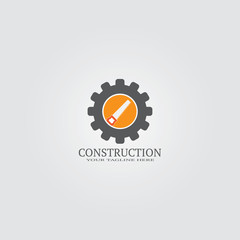 Construction logo template, Vector logos for business corporate, wood saw , housing, building, architecture, illustration -vector