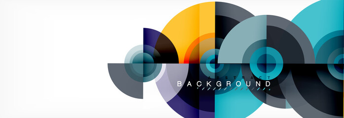 Obraz premium Geometric circle abstract background, creative geometric wallpaper.
