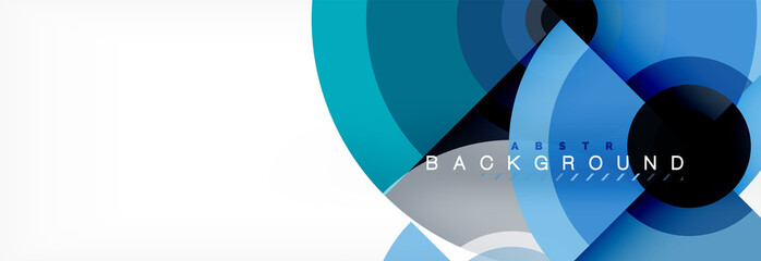 Obraz premium Flying circles geometric abstract background