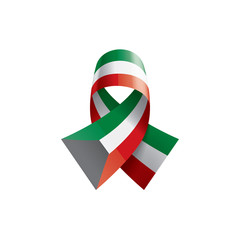 Obraz premium Kuwait flag, vector illustration on a white background