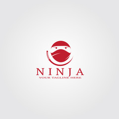 Ninja logo template, creative vector for business corporate, element, japan, illustration.