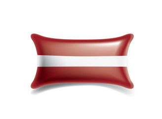 Latvia flag, vector illustration on a white background