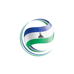Lesotho flag, vector illustration on a white background