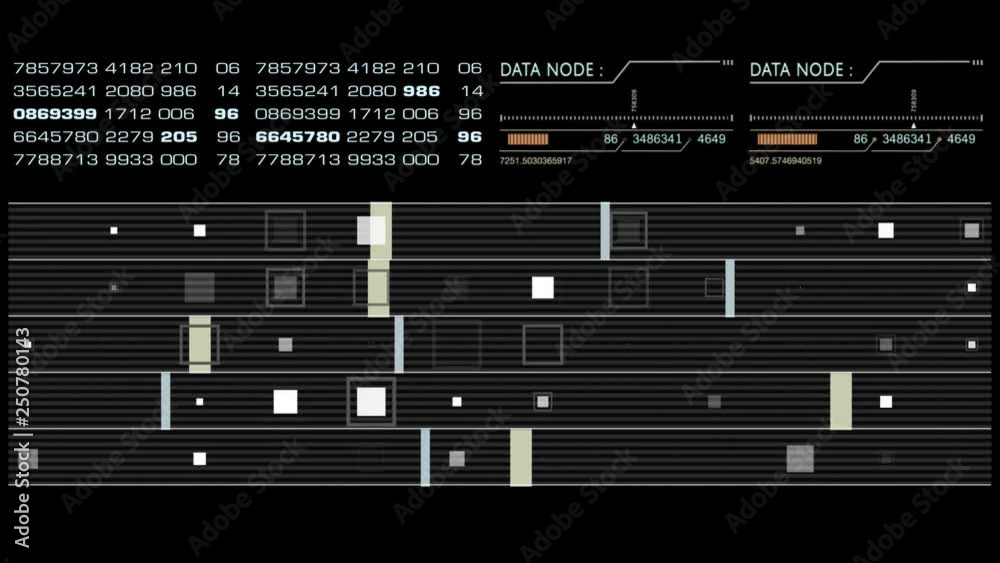 Poster Futuristic motion graphic elements user interface head up display screen with digital data telemetry information display for digital background computer desktop display screen