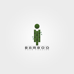 i letter, Bamboo logo template, creative vector design for business corporate,nature, elements, illustration.