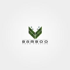 Bamboo logo template, creative vector design for business corporate,nature, elements, illustration.