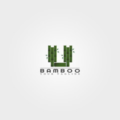 U letter, Bamboo logo template, creative vector design for business corporate,nature, elements, illustration.