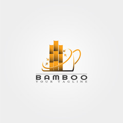 Bamboo logo template, creative vector design for business corporate,nature, elements, illustration.