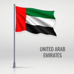 Waving flag on flagpole