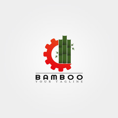 Bamboo logo template, creative vector design for business corporate,nature, elements, illustration.