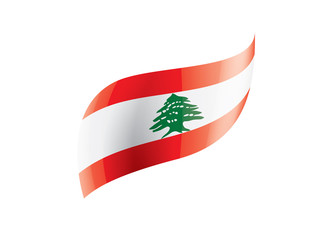 Lebanese flag, vector illustration on a white background