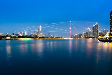 Guangzhou City And Big Data Concept