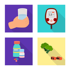 Vector design of symptom and disease symbol. Collection of symptom and treatment  vector icon for stock.