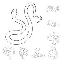 Vector design of poison and evil icon. Collection of poison and bite vector icon for stock.