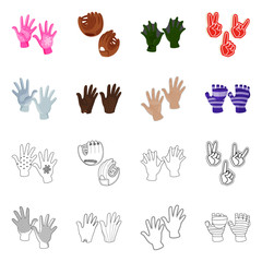 Vector design of silhouette and safety icon. Set of silhouette and comfort stock symbol for web.