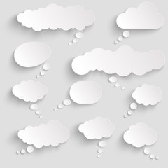 sticker thought bubbles with shadow