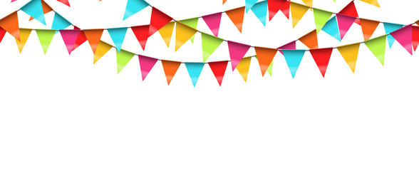 seamless colored garlands background