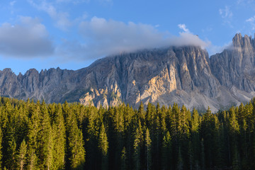 lake carezza , Lago carezza travel location in dolomite national park,Italy Dolomite