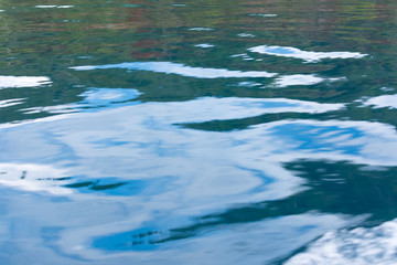 blue water in the sea
