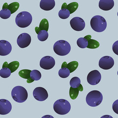 Blueberry seamless pattern
