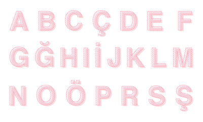 Dot alphabet letters set. Vector typography. Graphic font collection.