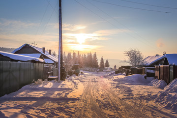 The Siberian village.