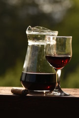 Glasses of red wine 