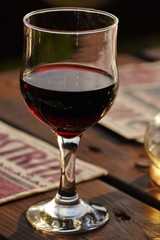 Glasses of red wine 