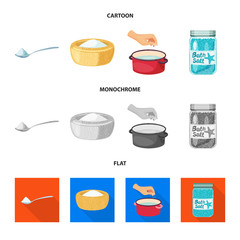 Vector design of cooking and sea icon. Collection of cooking and baking   stock symbol for web.