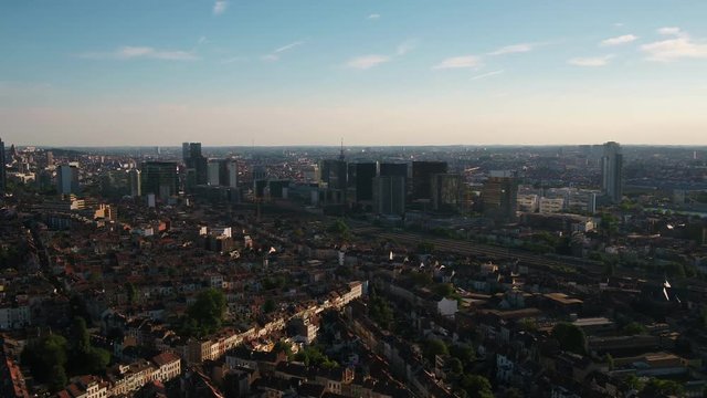 Aerial Belgium Brussels June 2018 Sunny Day 30mm 4K Inspire 2 Prores  Aerial video of Brussels Belgium downtown on a sunny day.