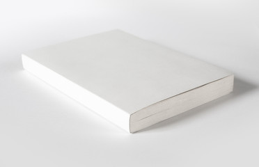 Closed blank book isolated on grey