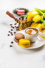 Breakfast with coffee