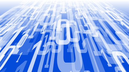 Vector abstract binary code digits, artificial intelligence computer algorithm