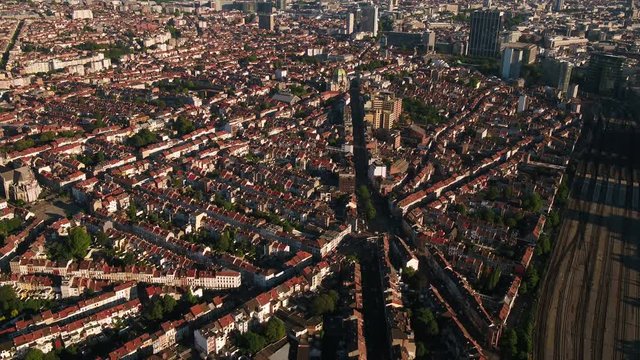 Aerial Belgium Brussels June 2018 Sunny Day 30mm 4K Inspire 2 Prores  Aerial video of Brussels Belgium downtown on a sunny day.