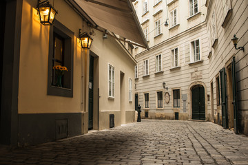 Small street in Wien, Austria