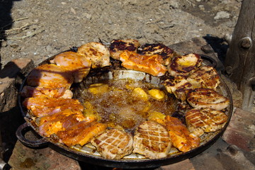 Sirloin steaks on grill,bbq
