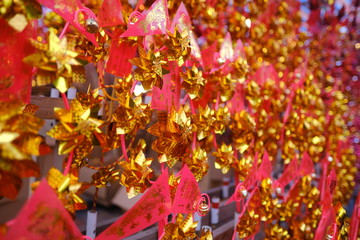 Chinese New Year Hong Kong style small colorful windmill decoration market for good fortune